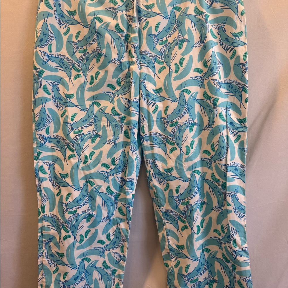 Lilly Pulitzer Blue Marlin Print Pant